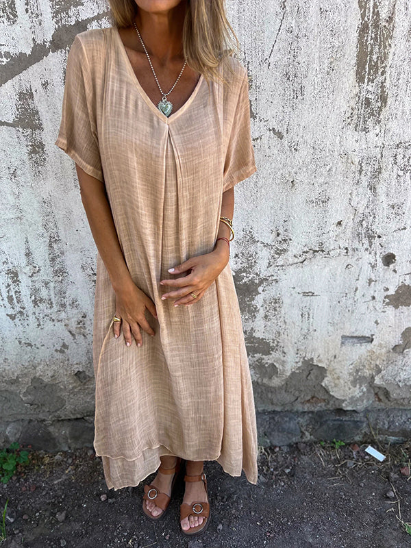 Brooke | Relaxed V-Neck Flow Dress