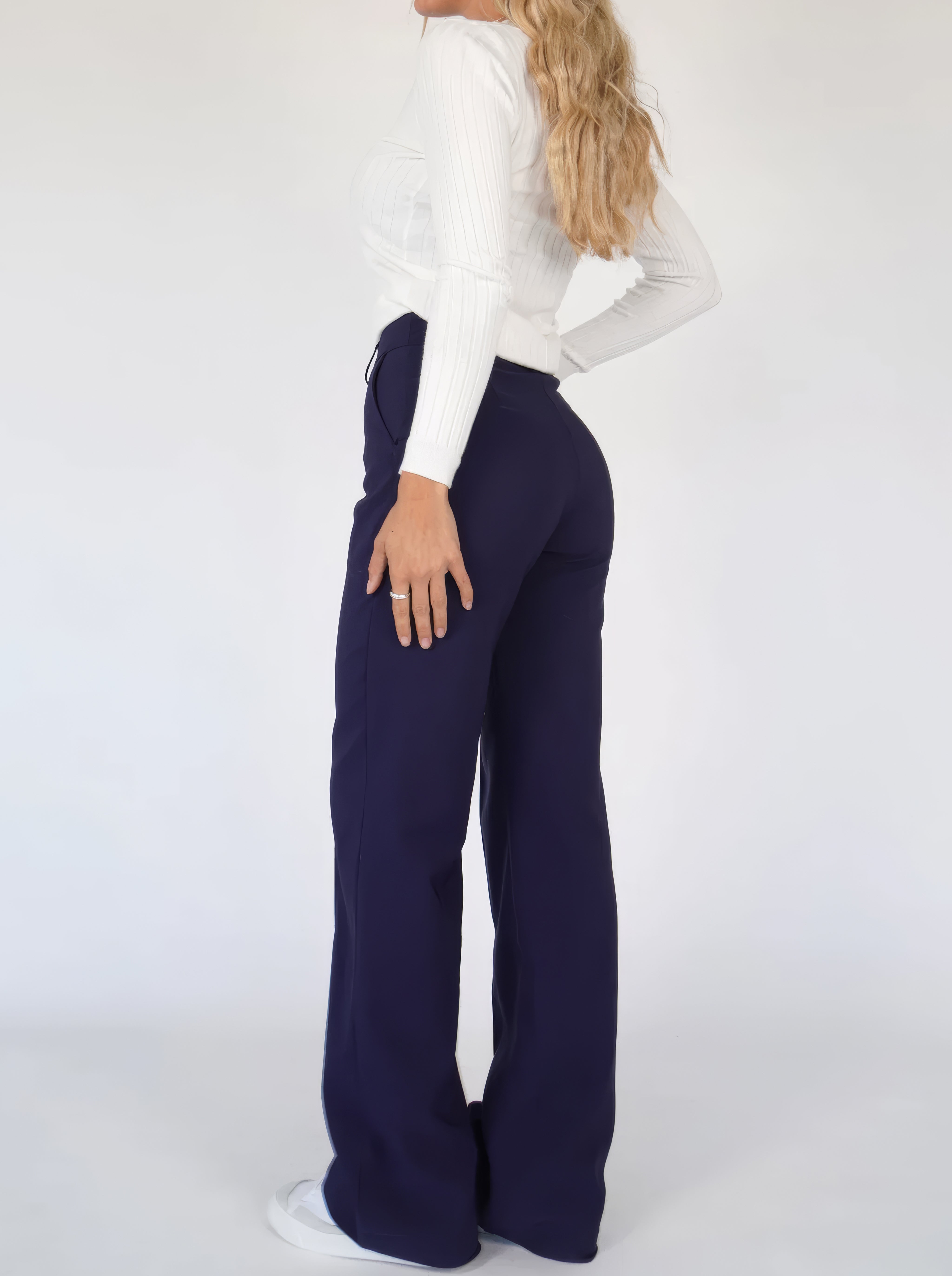 Eliza | Wide Leg Trousers with Seam Detail