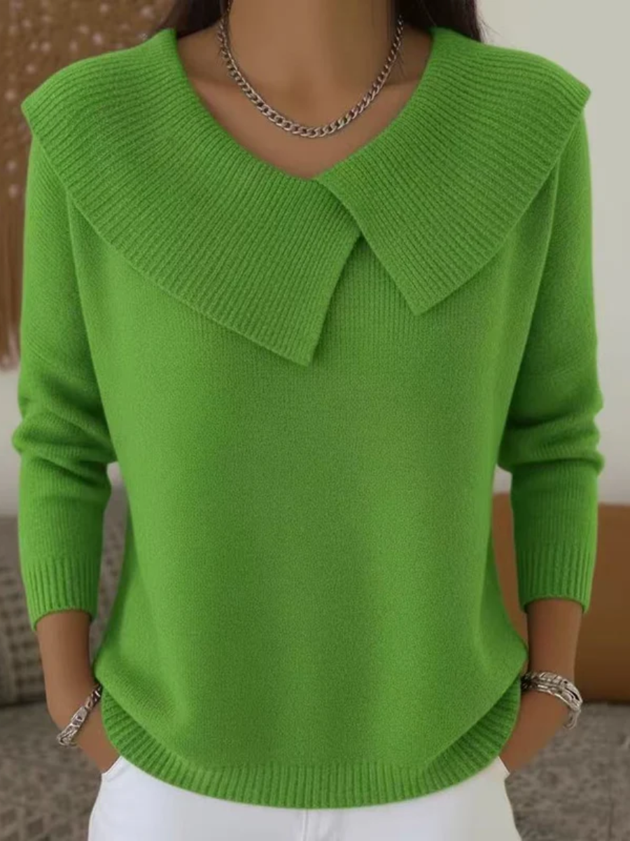 Katrina | Sweater with Oversized Collar