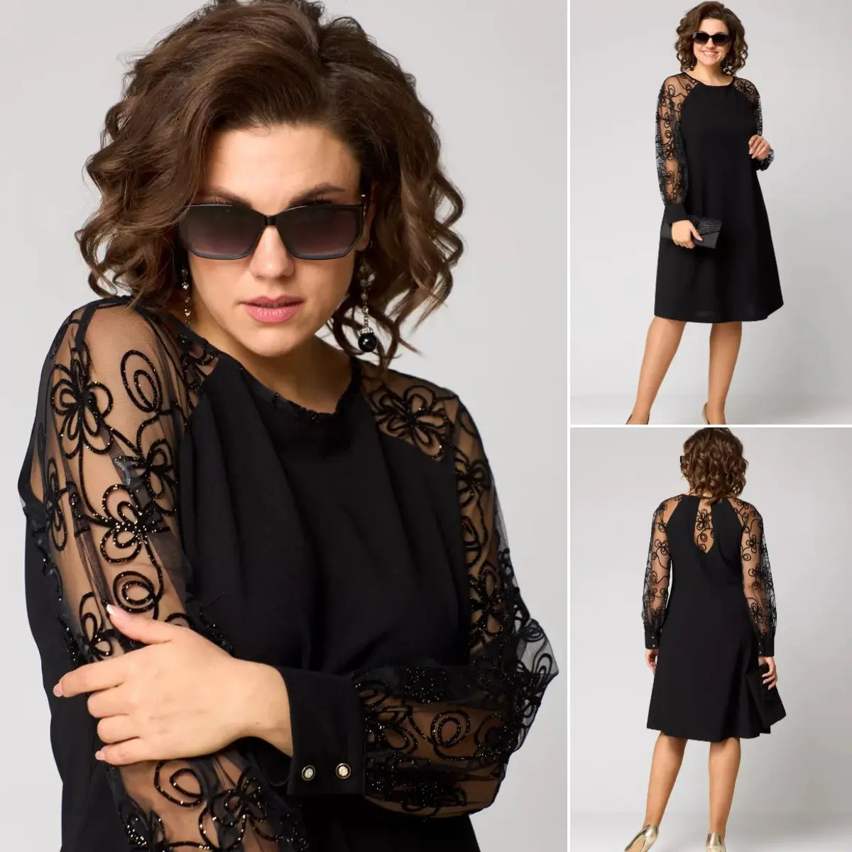 Dreama | Elegant Dress with Embroidered Sleeves