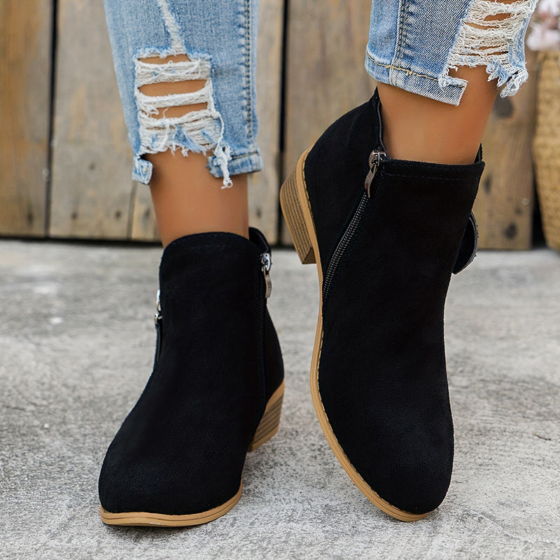 Dolly | Ankle Boots with Asymmetrical Zipper