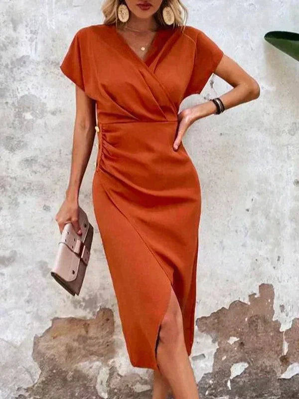 Ryn | Dress Ruffles Wrap V-neck