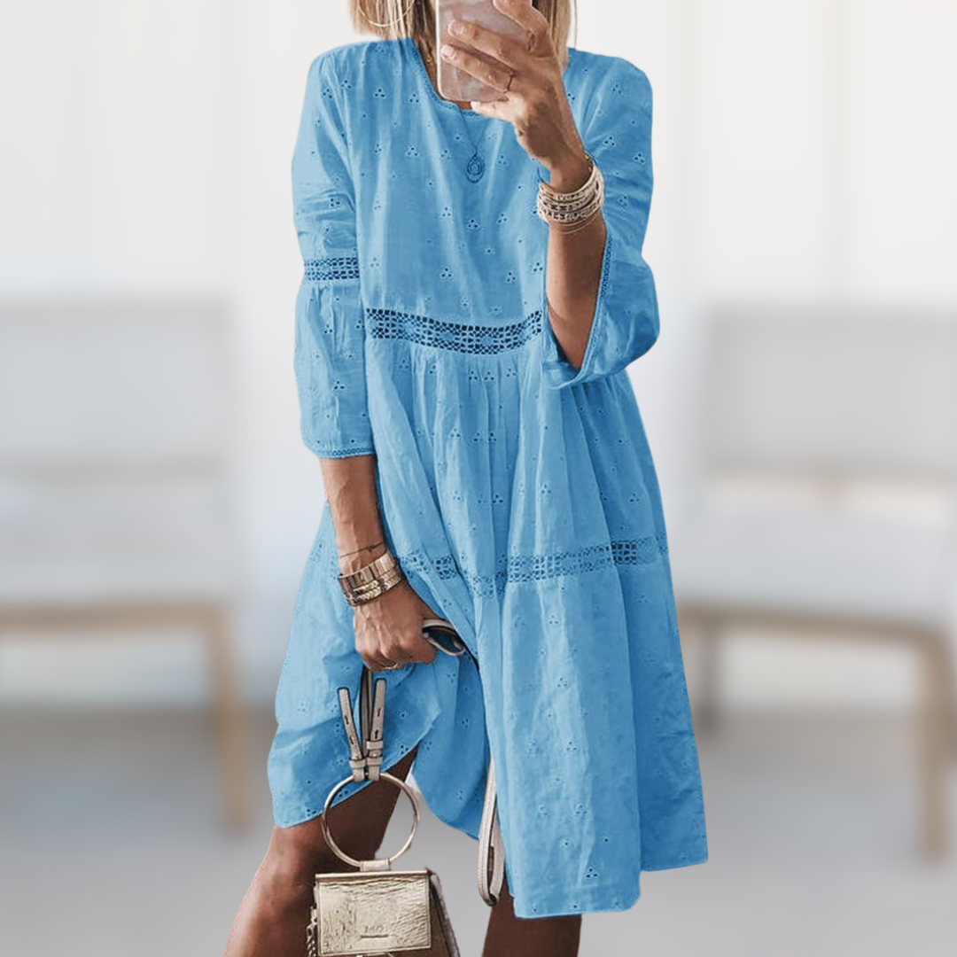 Tara | Relaxed Eyelet Midi Dress