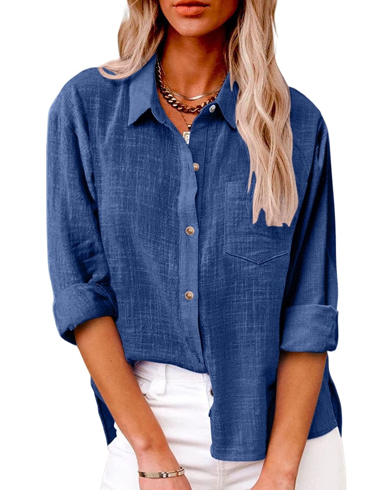 Jodie | Textured Linen Blend Shirt