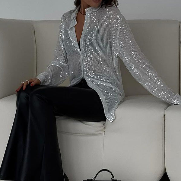 Milou | Shirt with All-over Sequins
