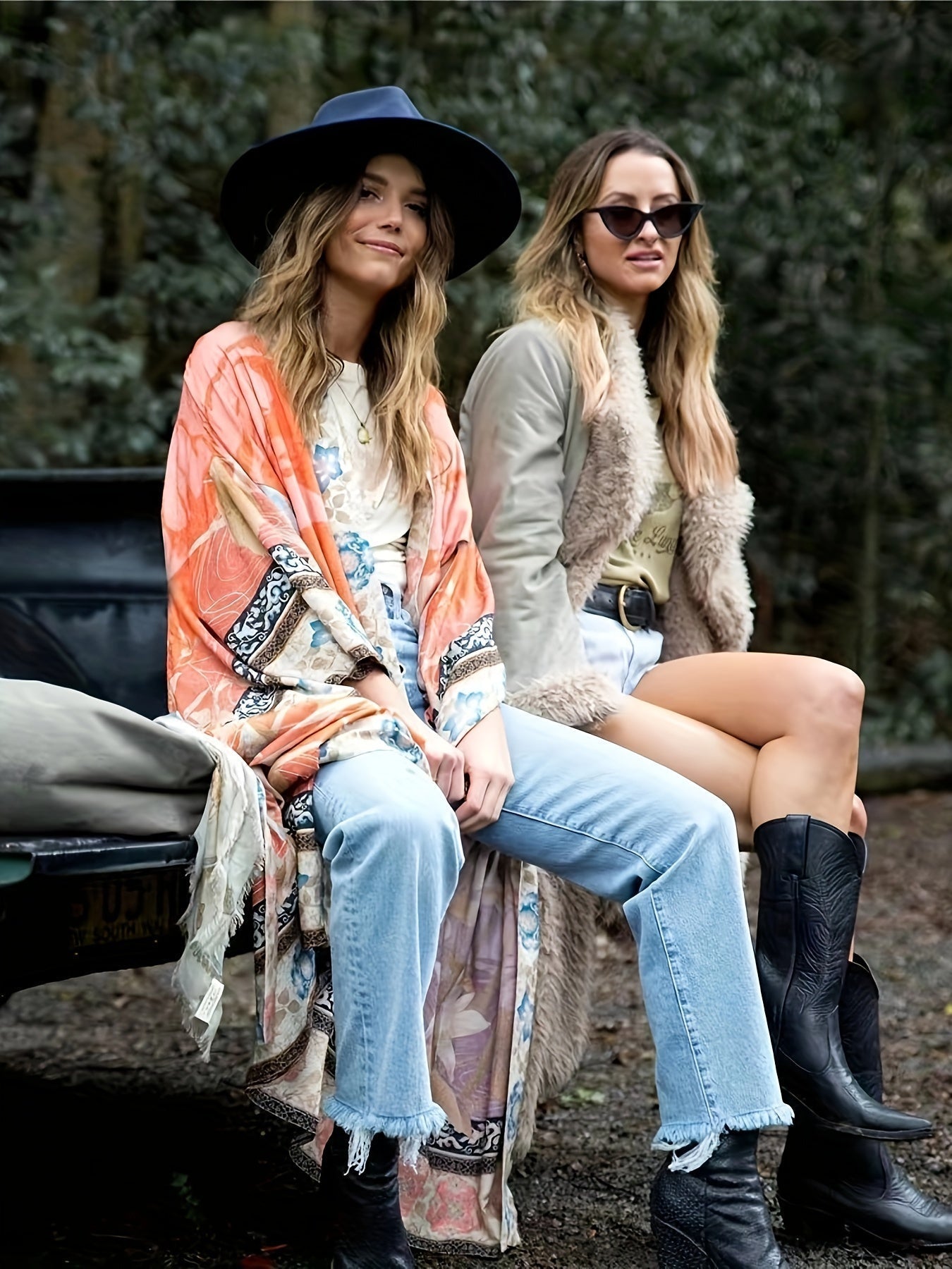 Blanca | Bohemian floral print dress
