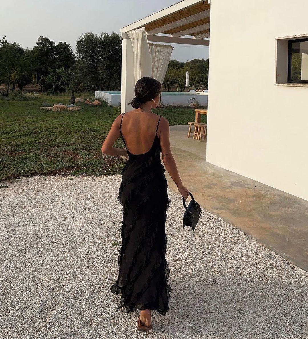Tamara | Evening Dress with Cascading Ruffles