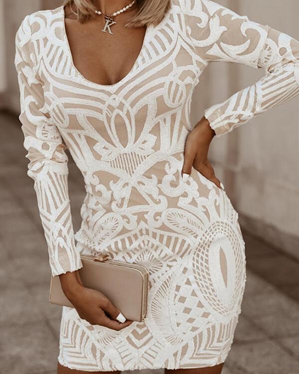 Renae | Dress Fine Geometric Lace