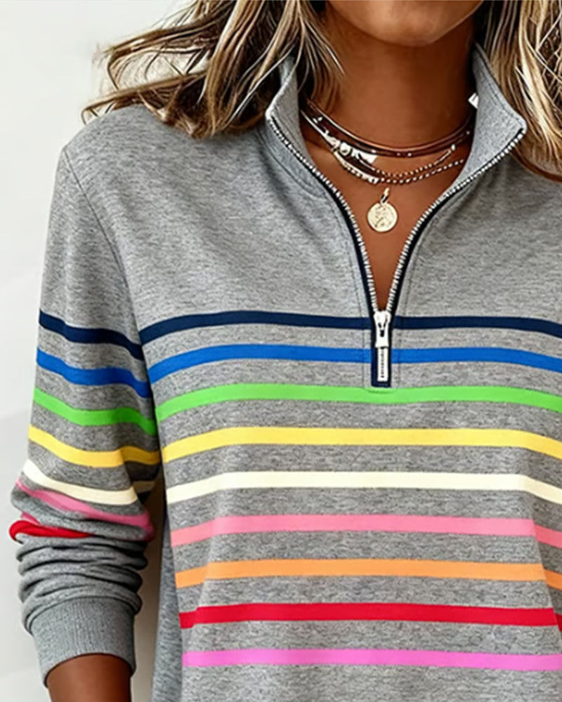 Alyna | Sweatshirt with Colorful Stripes