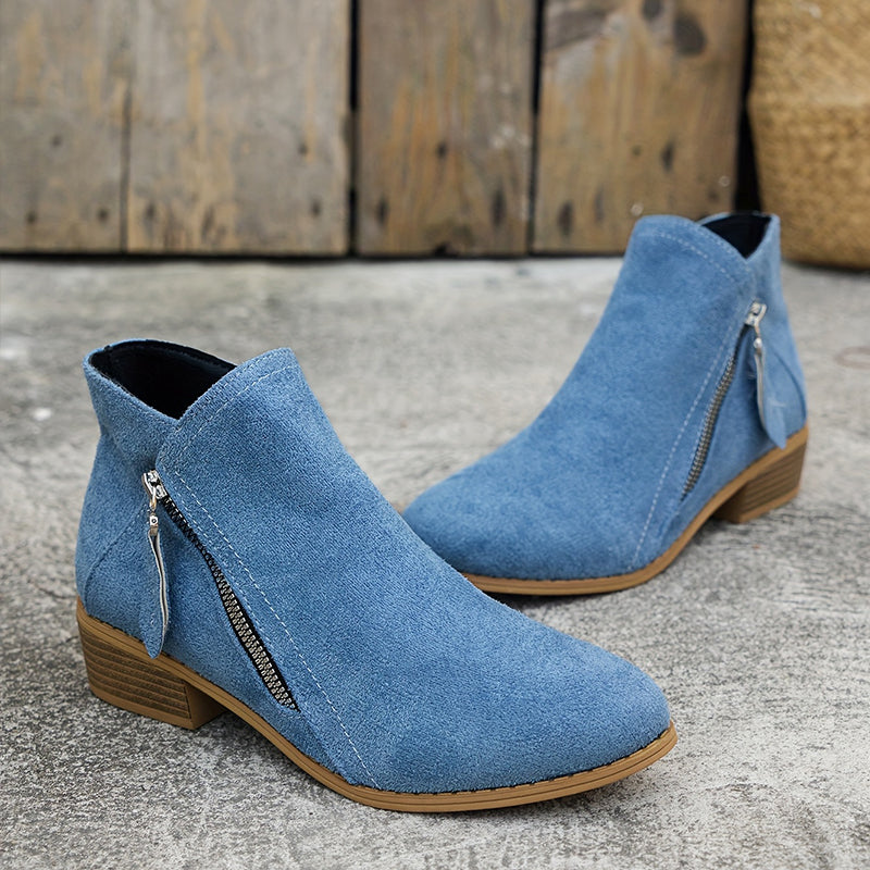 Dolly | Ankle Boots with Asymmetrical Zipper