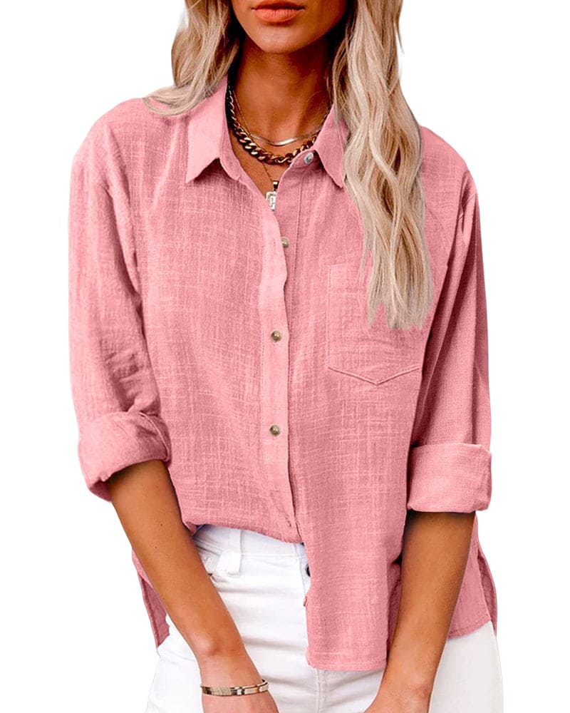 Jodie | Textured Linen Blend Shirt