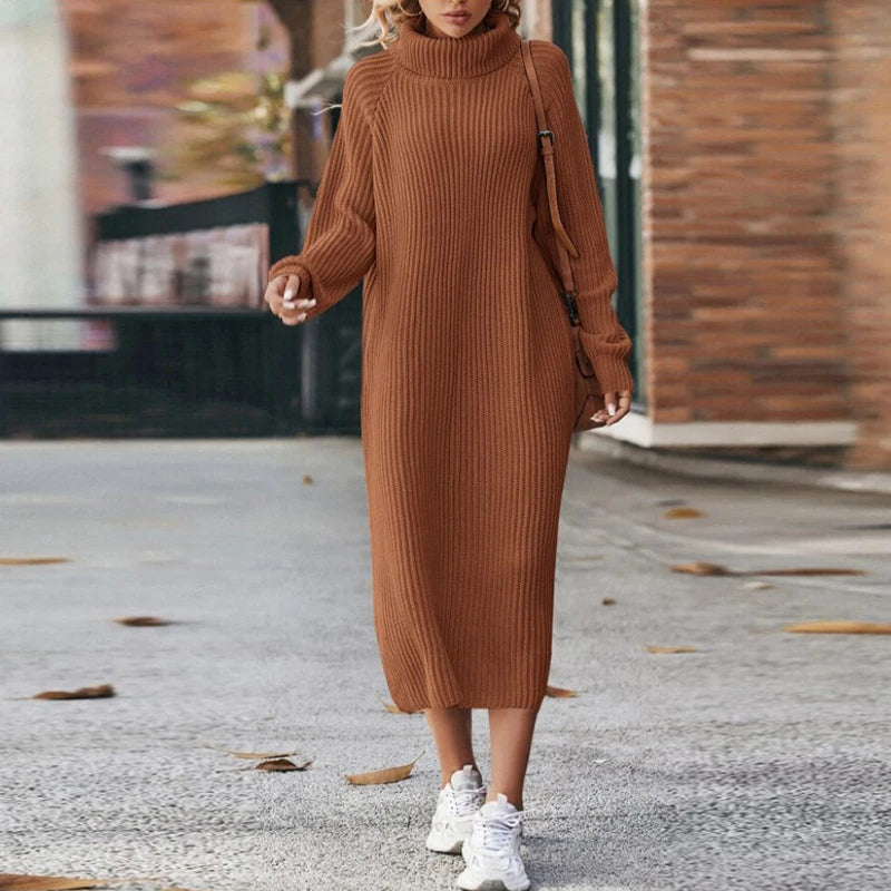 Reilly | Midi Dress with Turtleneck