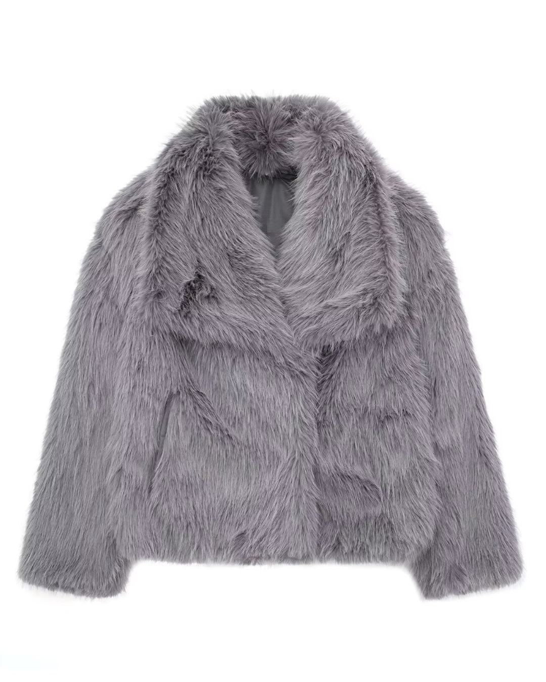 Yara | Faux Fur Coat with Wide Lapel Collar