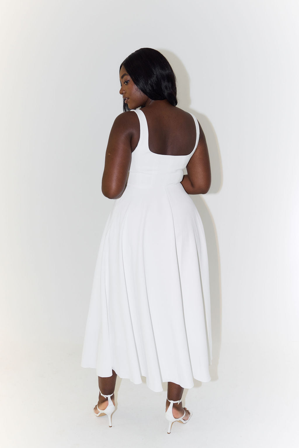 Armoni | Square Neck Midi Dress