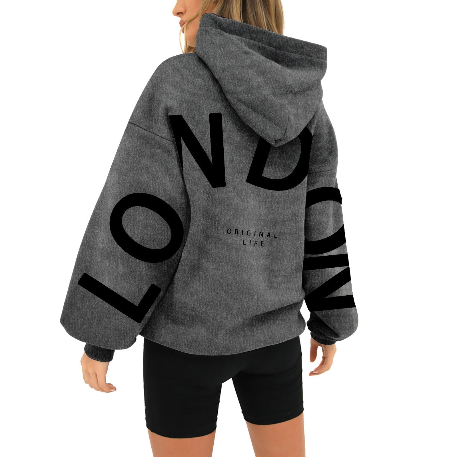 Talitha | Hoodie with 'LONDON' print