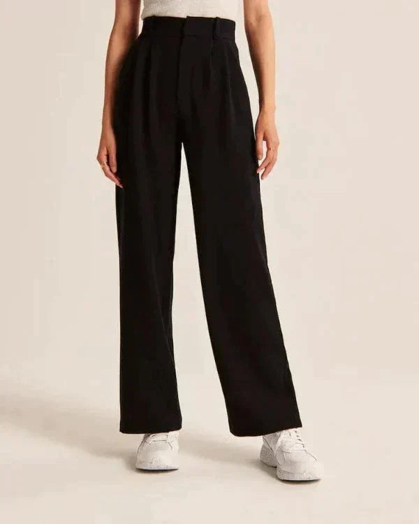 Ethelene | High-waisted pleated trousers