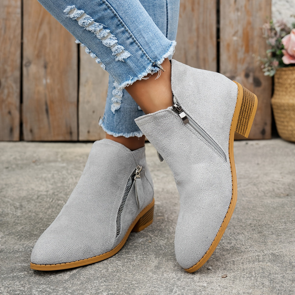 Dolly | Ankle Boots with Asymmetrical Zipper