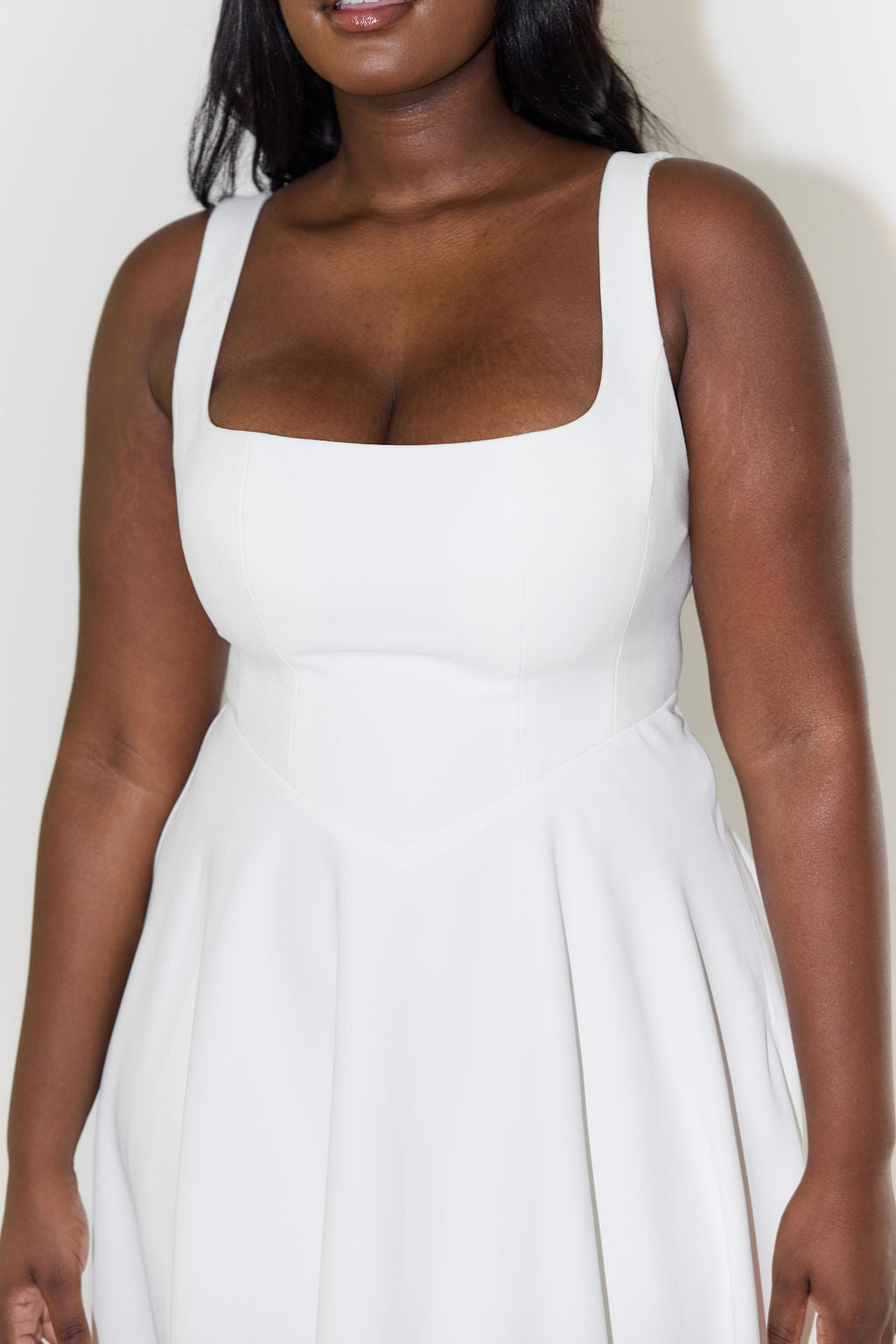 Armoni | Square Neck Midi Dress