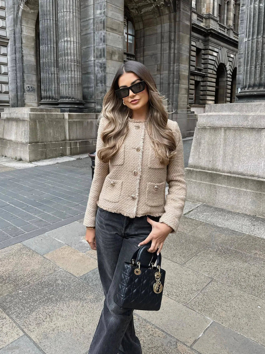 Nori | Tweed Jacket Women | Beige Classic