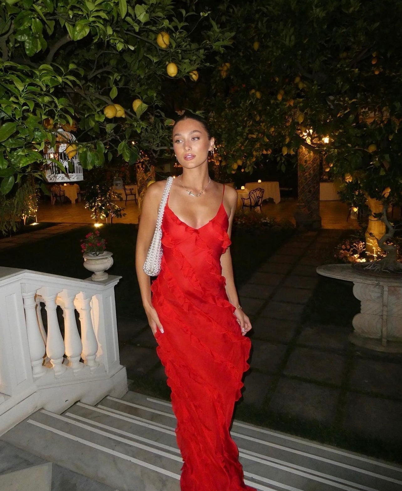 Tamara | Evening Dress with Cascading Ruffles