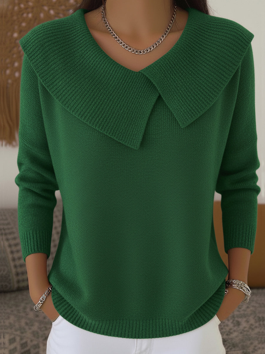 Katrina | Sweater with Oversized Collar