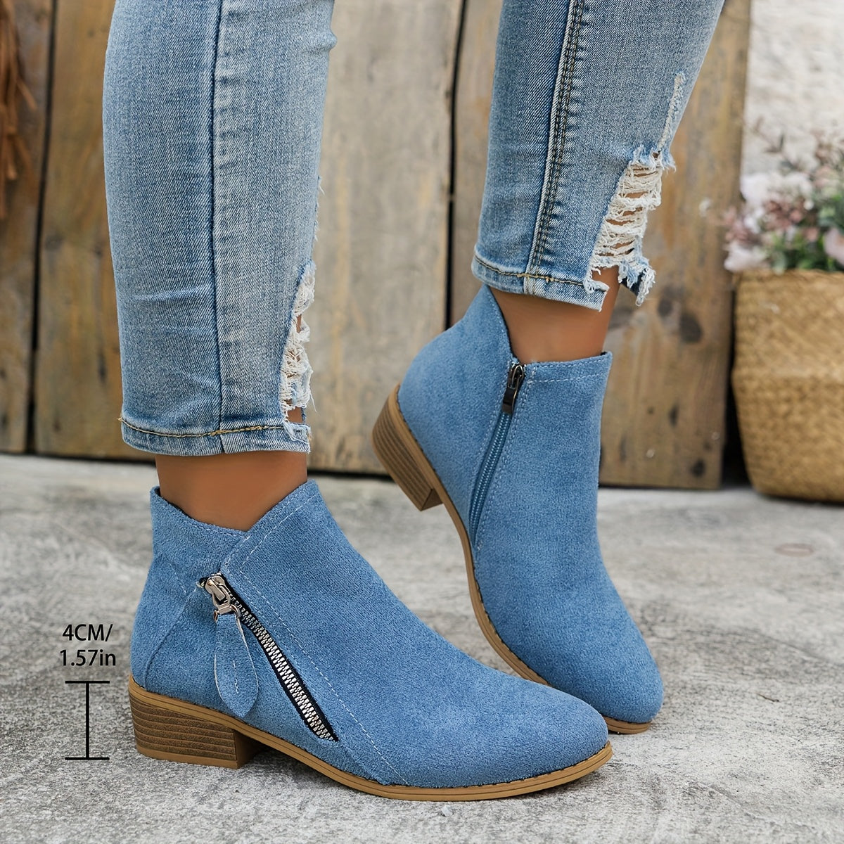 Dolly | Ankle Boots with Asymmetrical Zipper