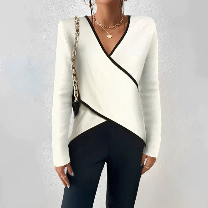 Kaycie | Top with Asymmetrical Wrap