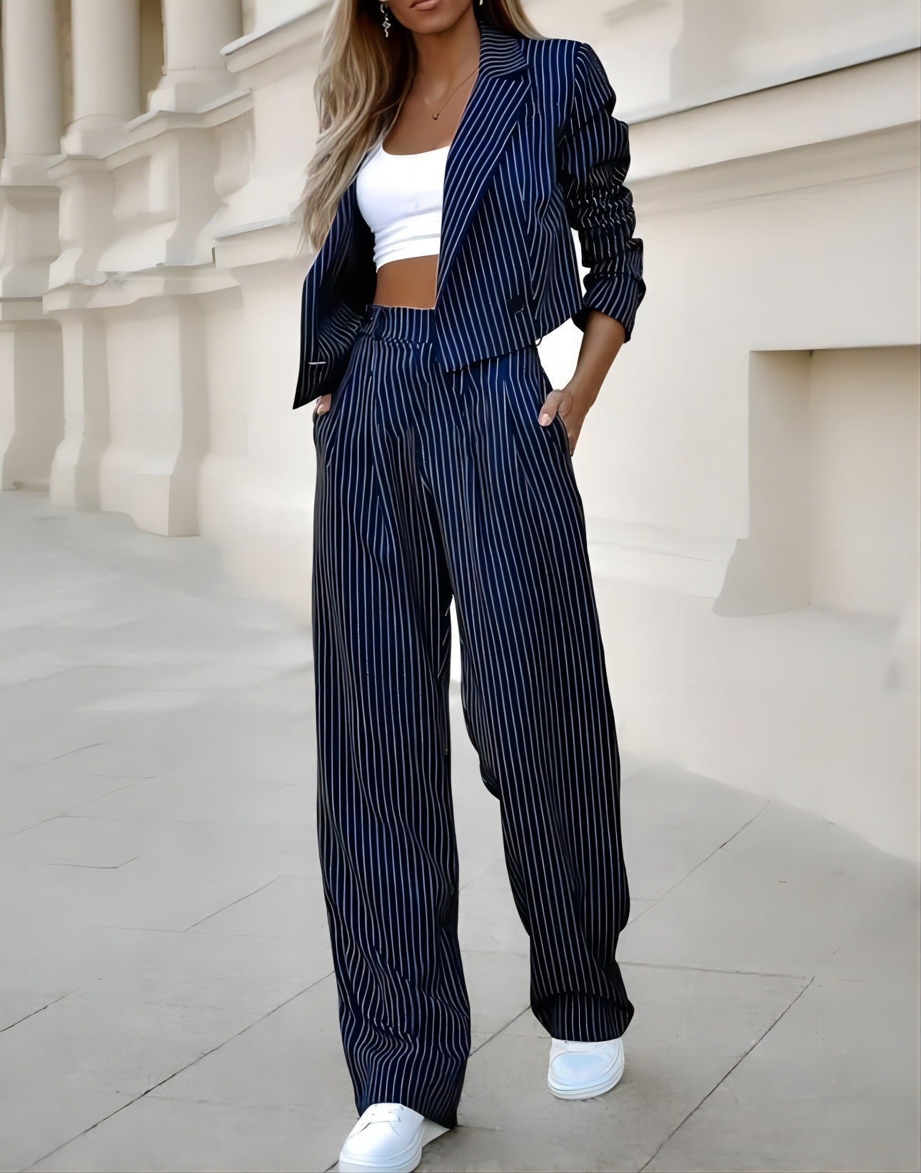 Joy | Women's Cropped Blazer and Wide Leg Suit