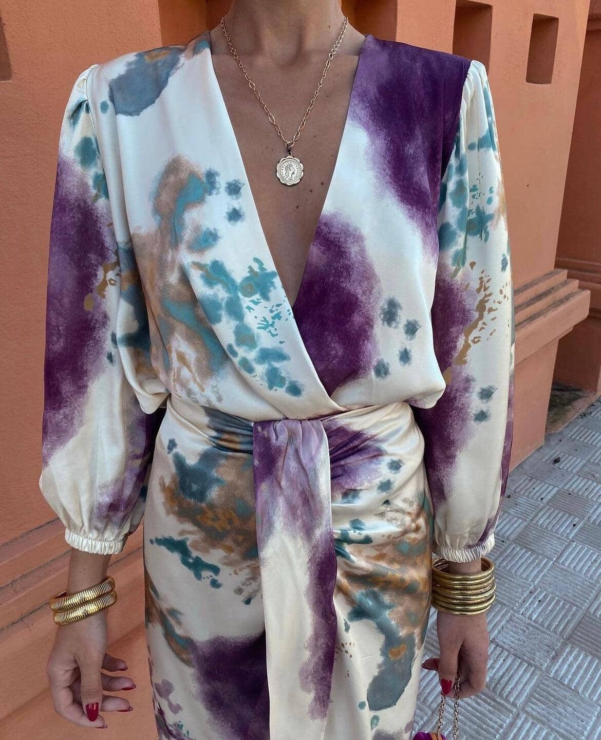 Lashay | Dress with Abstract Print