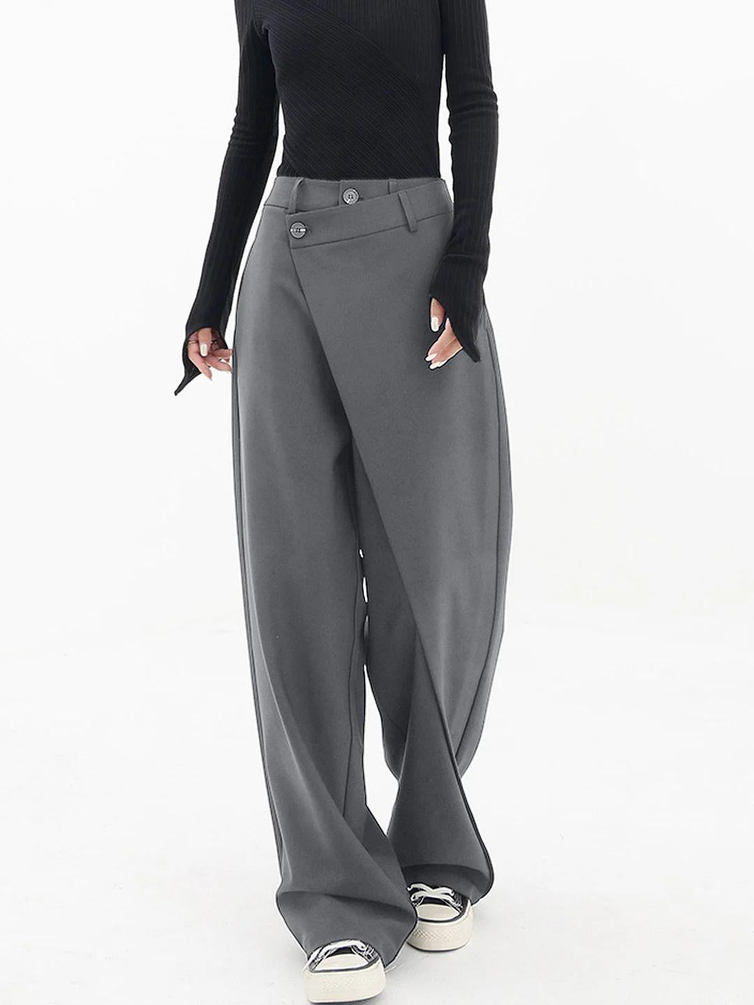 Saarin | Trousers with an Asymmetrical Wrap Design