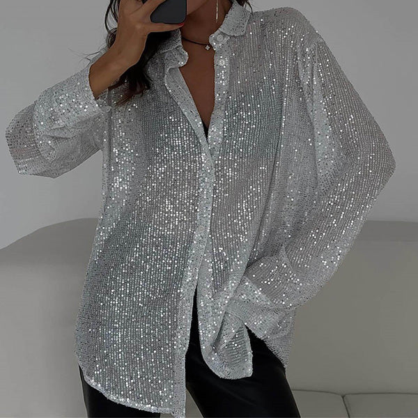 Milou | Shirt with All-over Sequins