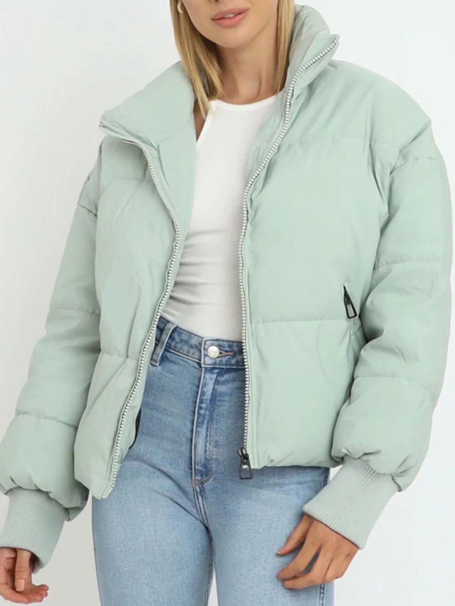 Feline | Puffer Jacket with stand-up collar