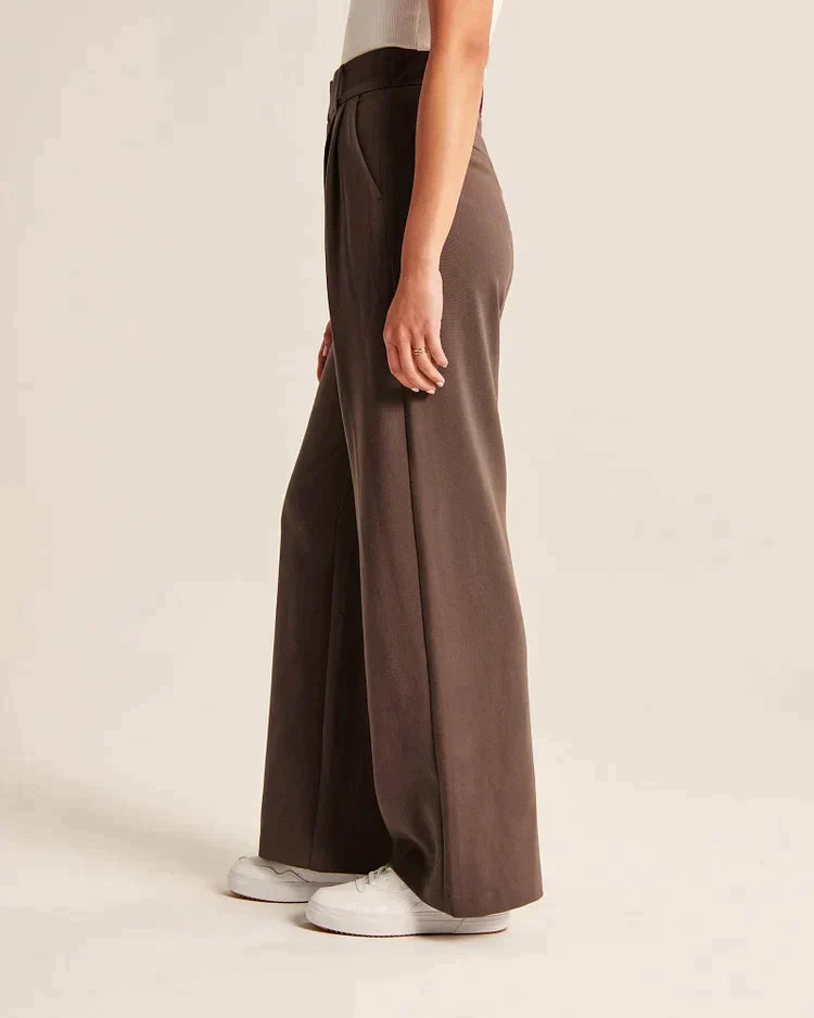 Ethelene | High-waisted pleated trousers