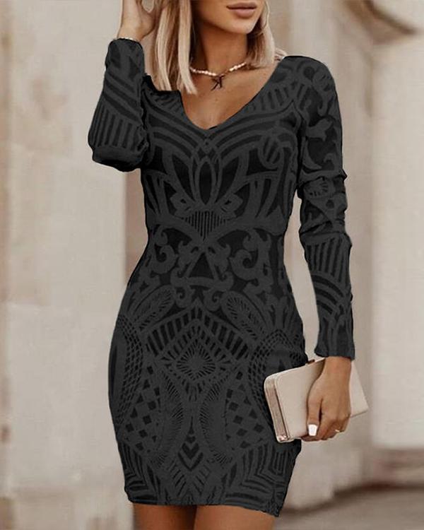 Renae | Dress Fine Geometric Lace