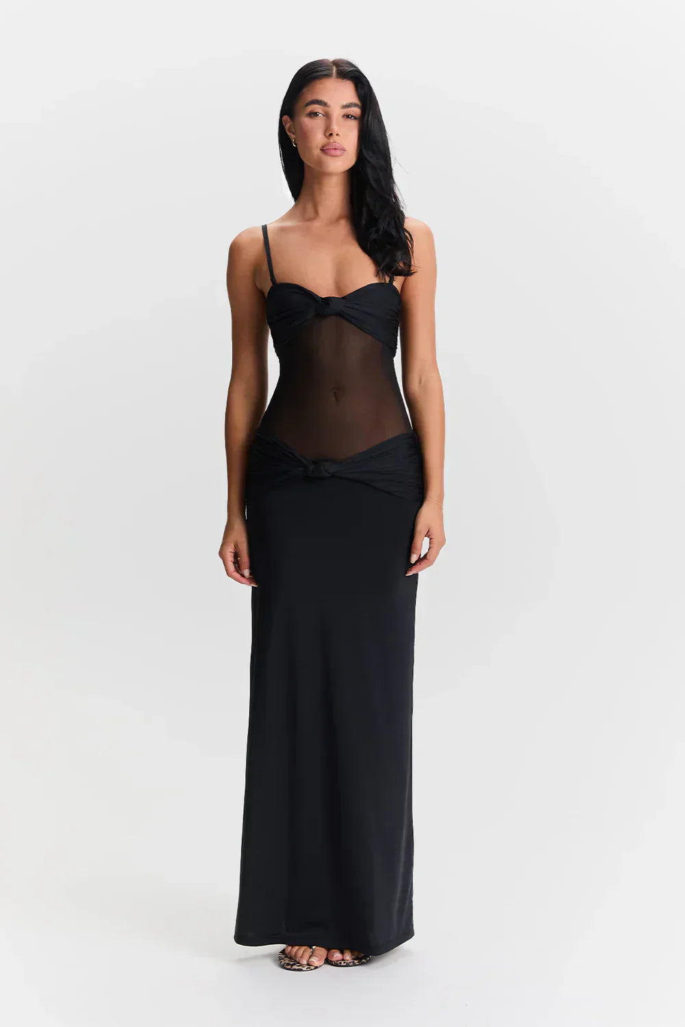 Ayesha | Dress Strapless Mesh Detail
