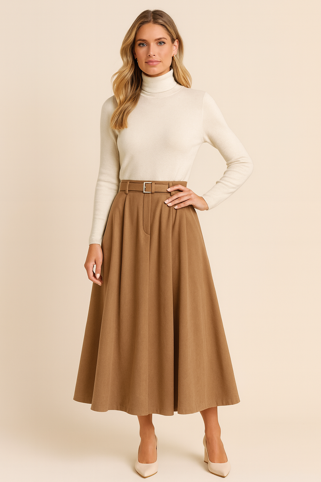 Zoya | Midi Skirt High Waist A-line