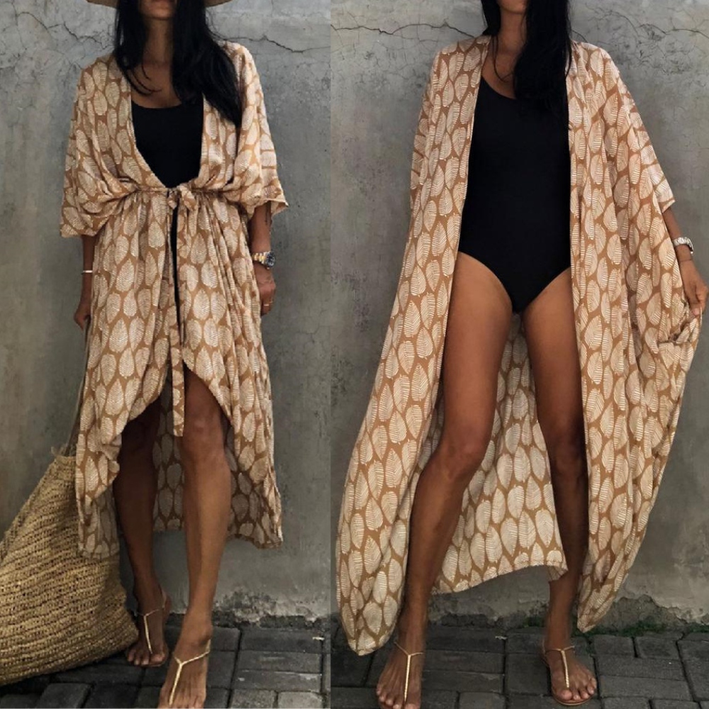 Sol | Kimono Beach Dress Tie-dye Print
