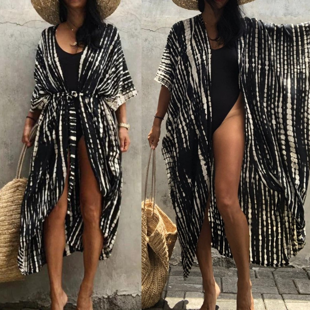 Sol | Kimono Beach Dress Tie-dye Print