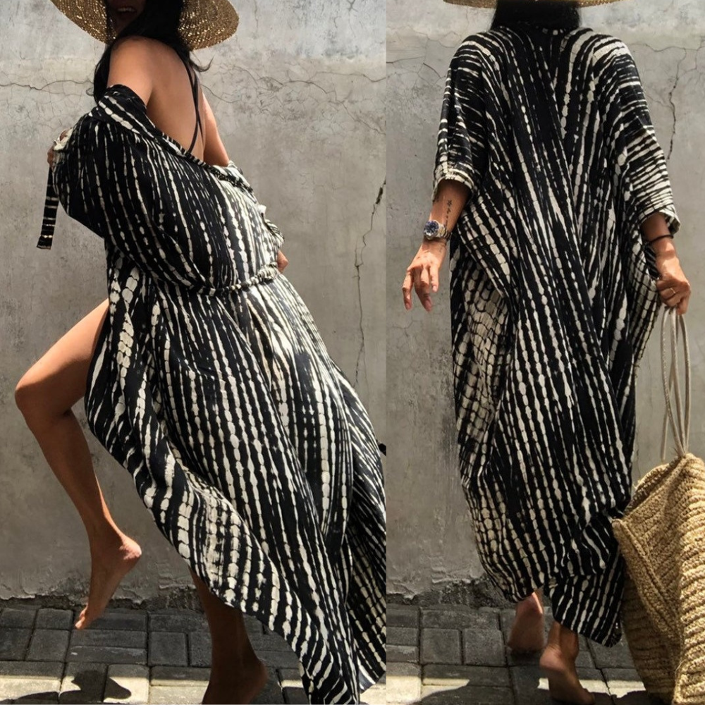 Sol | Kimono Beach Dress Tie-dye Print