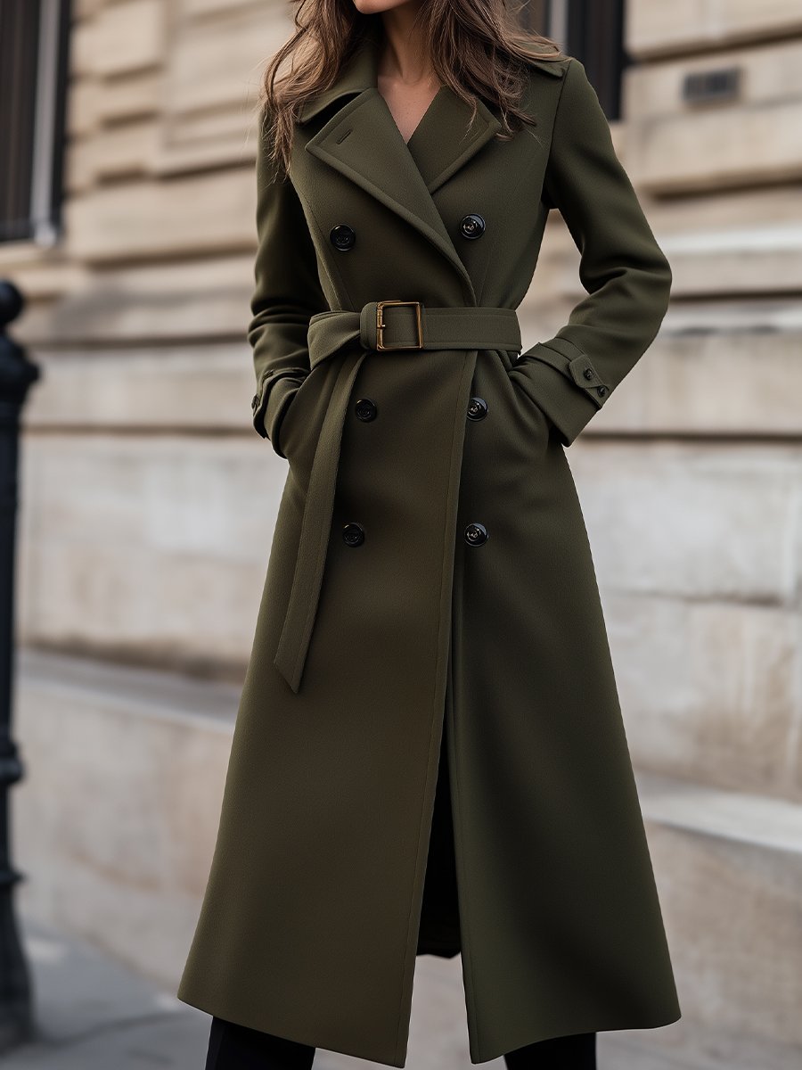 Analise | Women's Double-Breasted Trench Coat with Belt