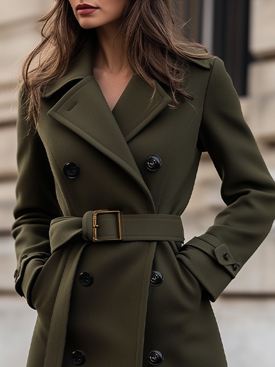 Analise | Women's Double-Breasted Trench Coat with Belt