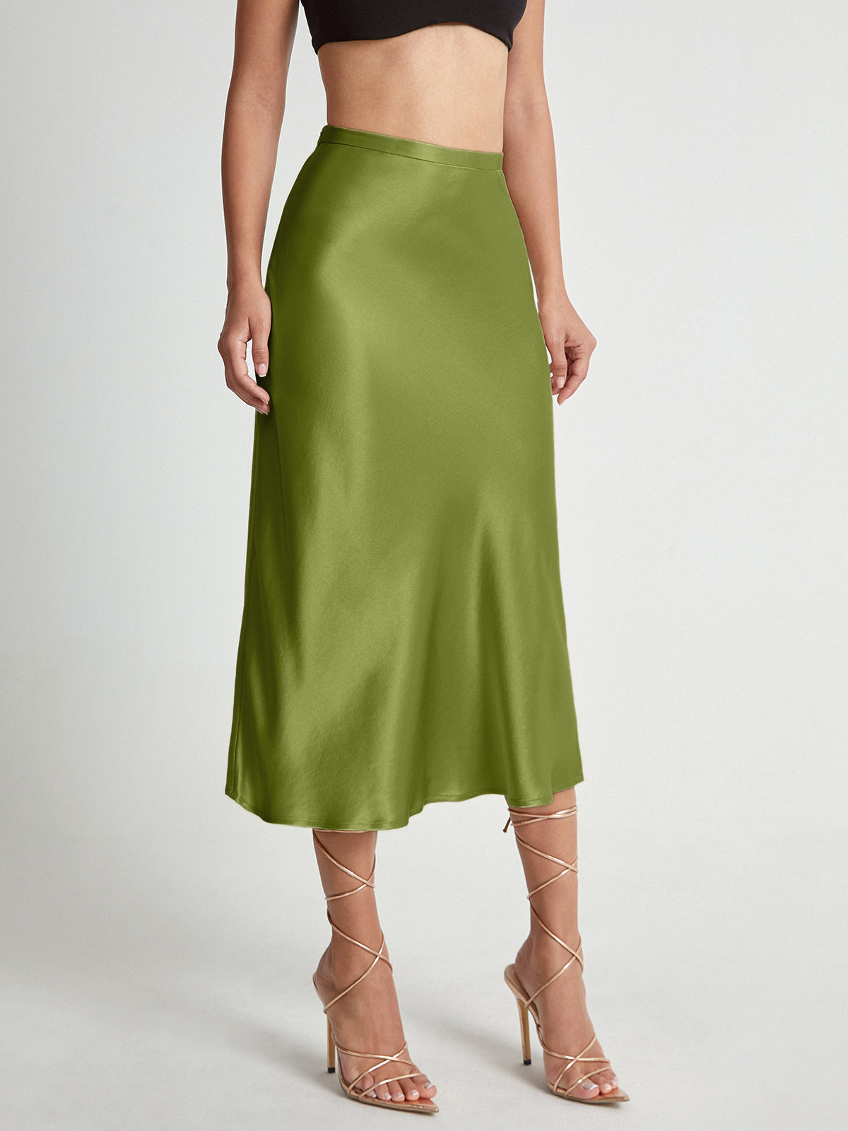 Londynn | Midi Skirt Elegant Satin Slip