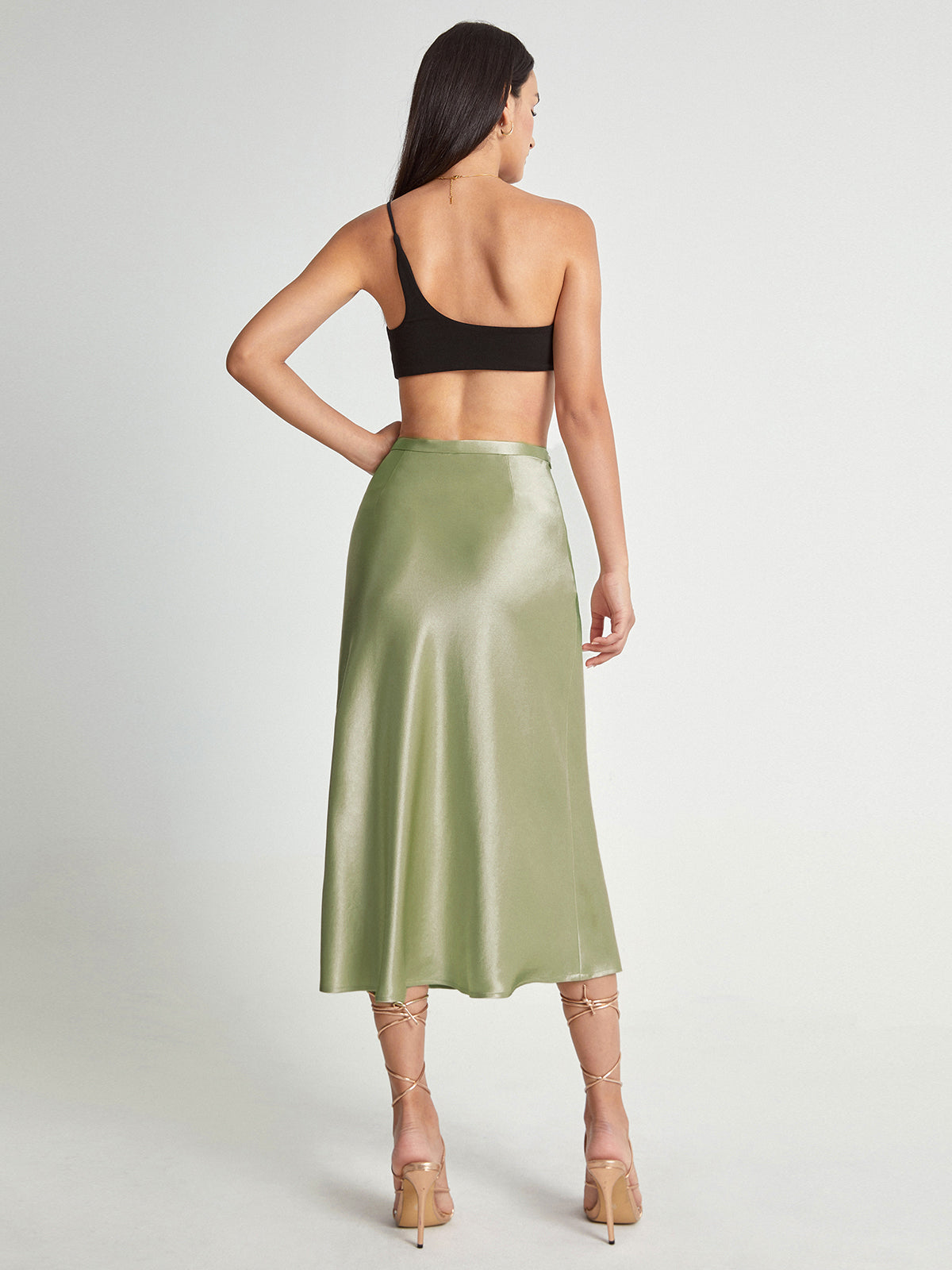 Londynn | Midi Skirt Elegant Satin Slip