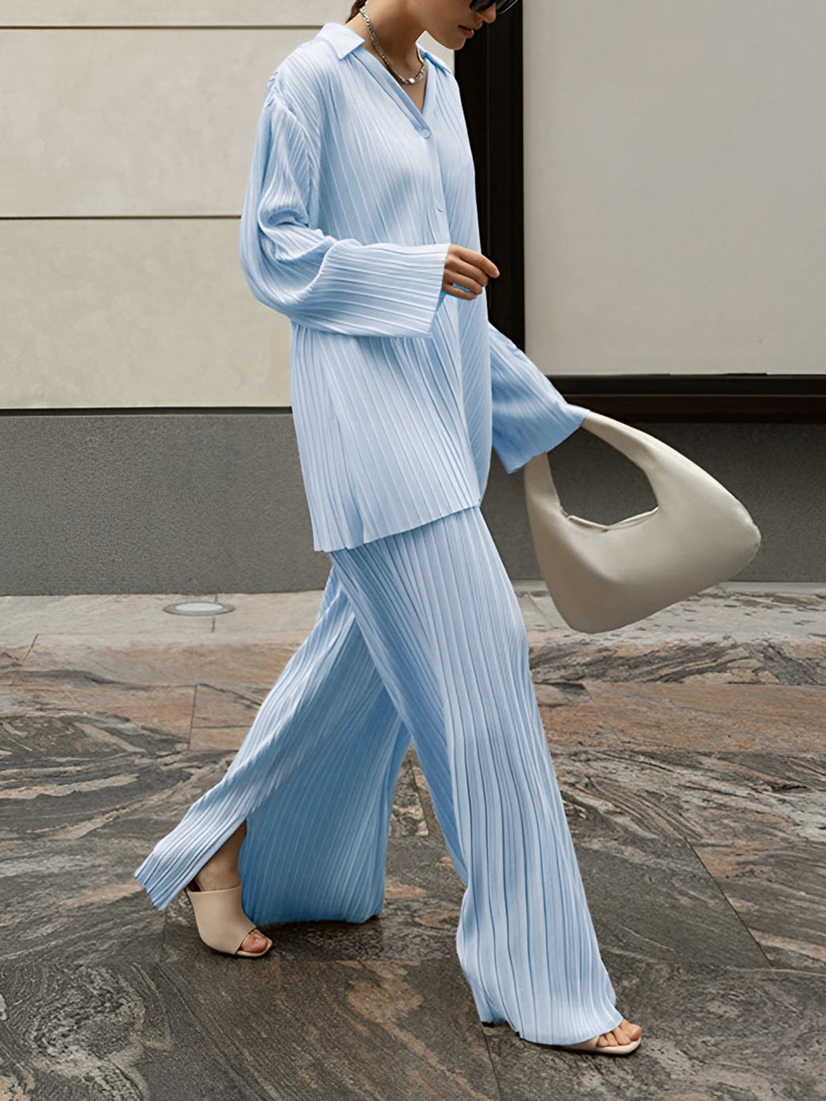 Nanette | Two-Piece Set Pleated