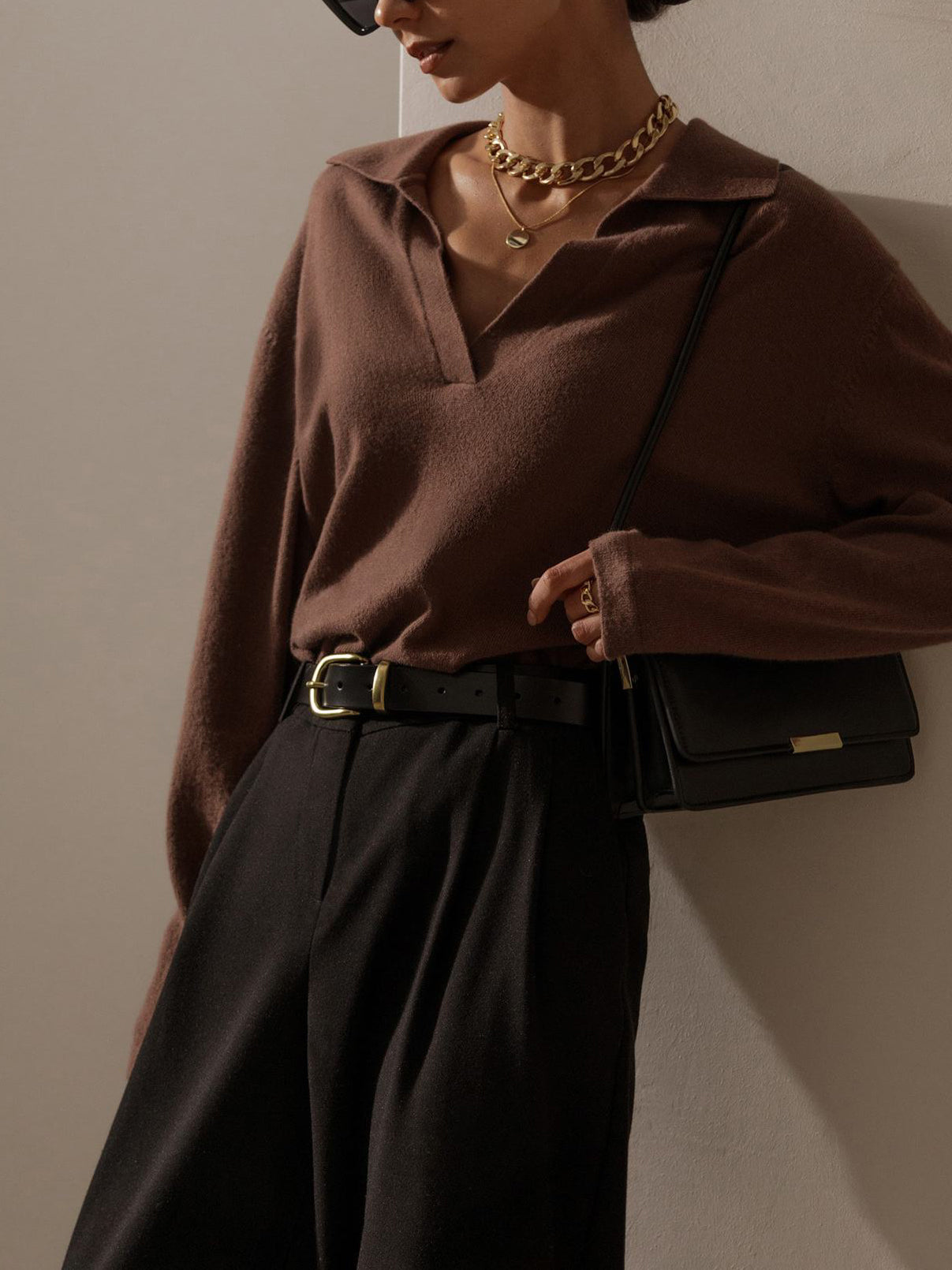 Leonore | Sweater Collared V-neck
