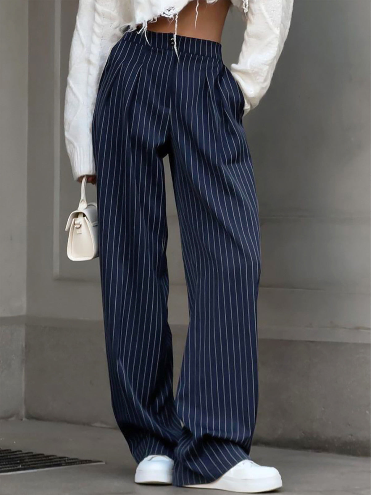 Mai | Wide Leg Striped Pants