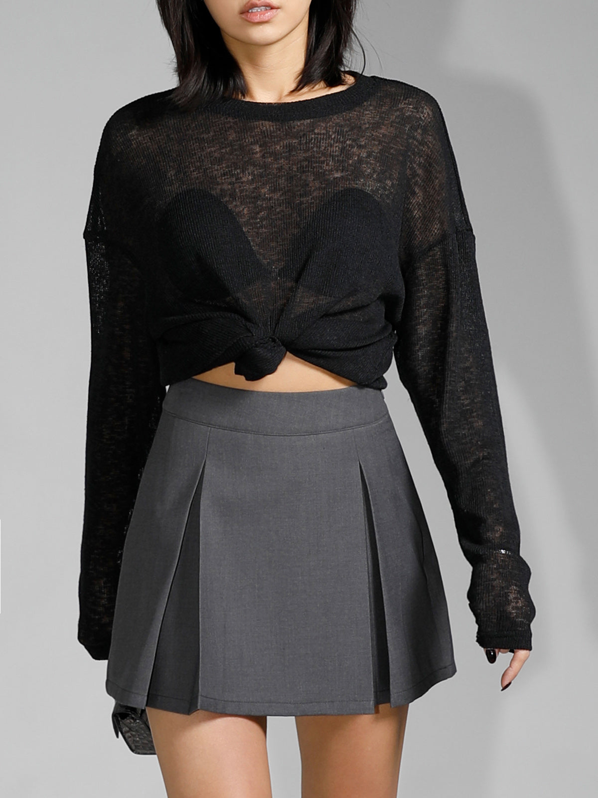 Laya | Sweater Transparent Knitted Off-Shoulder