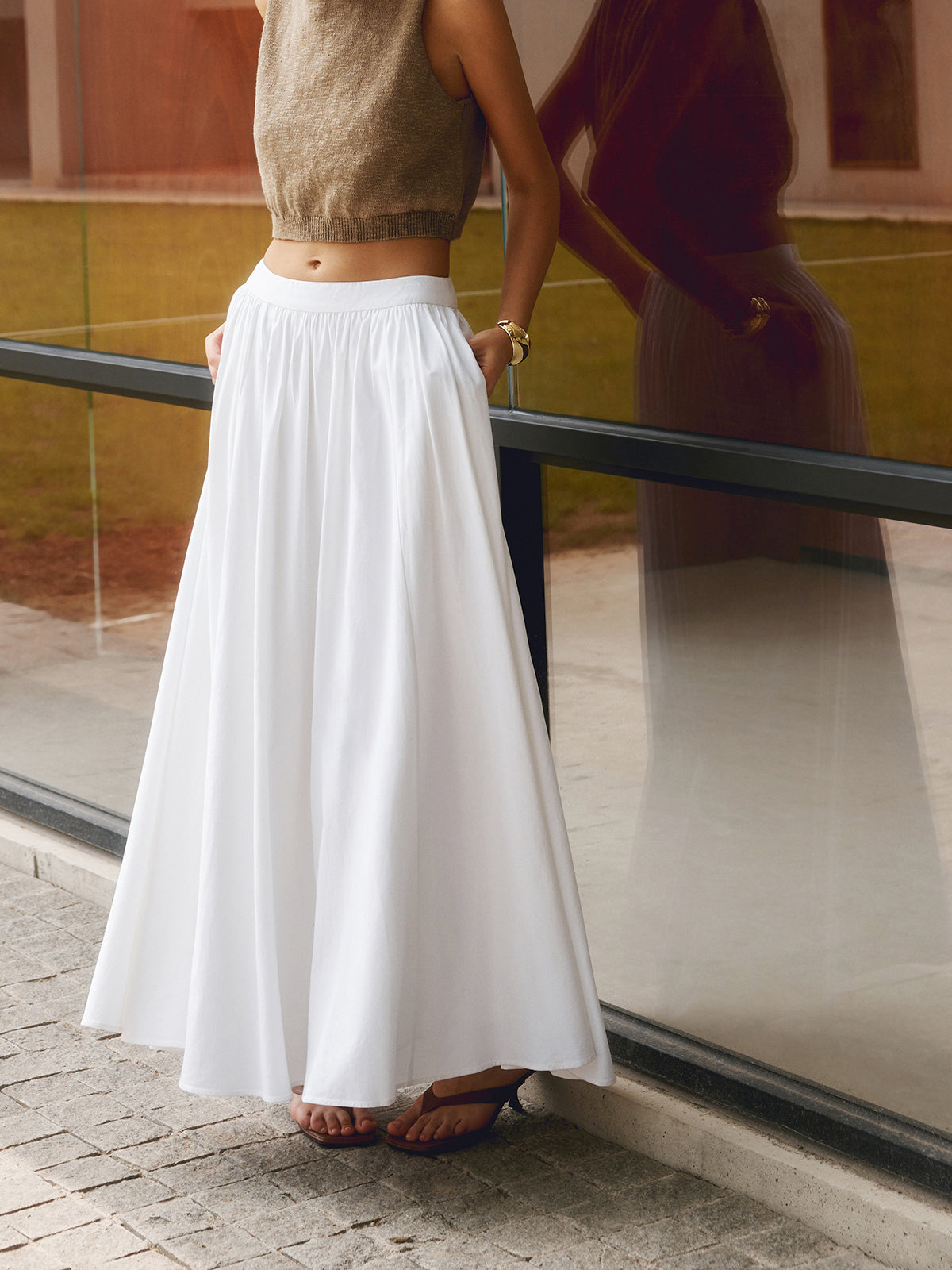 Lena | High-Waisted Maxi Skirt & Pocket Set