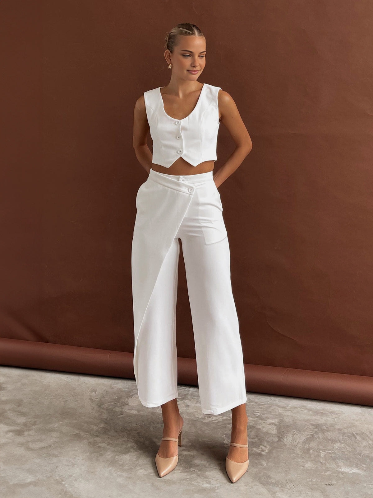 Arna | Two-piece Set with Wrap Trousers