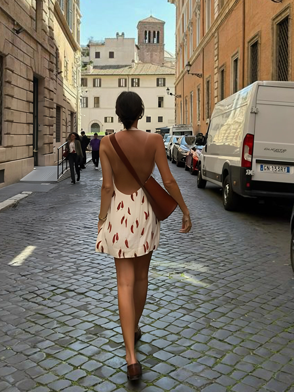 Aranza | Mini Dress with Chili Pepper Print